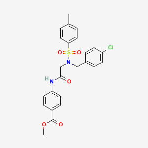molecular formula C24H23ClN2O5S B5768838 METHYL 4-(2-{N-[(4-CHLOROPHENYL)METHYL]4-METHYLBENZENESULFONAMIDO}ACETAMIDO)BENZOATE 