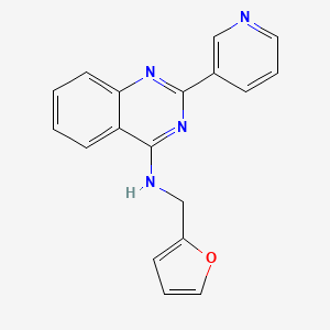 molecular formula C18H14N4O B5768847 N-(2-furylmethyl)-2-(3-pyridinyl)-4-quinazolinamine 