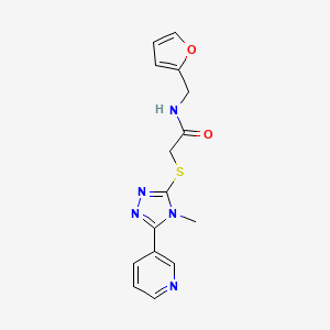 molecular formula C15H15N5O2S B5768881 N-(2-FURYLMETHYL)-2-{[4-METHYL-5-(3-PYRIDINYL)-4H-1,2,4-TRIAZOL-3-YL]SULFANYL}ACETAMIDE 