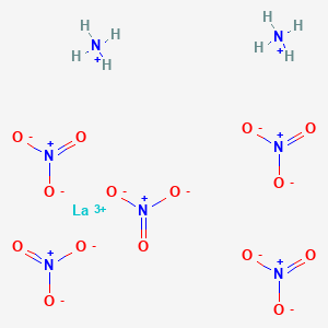 molecular formula H8LaN7O15 B576893 Diammonium lanthanum pentanitrate CAS No. 13566-21-7