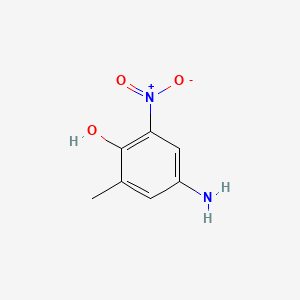 molecular formula C7H8N2O3 B576897 4-Amino-2-methyl-6-nitrophenol CAS No. 13478-91-6