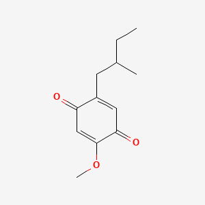molecular formula C12H16O3 B576898 2-Methoxy-5-(2-methylbutyl)cyclohexa-2,5-diene-1,4-dione CAS No. 15116-21-9