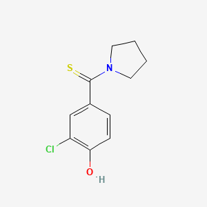 molecular formula C11H12ClNOS B5769016 (3-Chloro-4-hydroxyphenyl)(pyrrolidin-1-yl)methanethione 