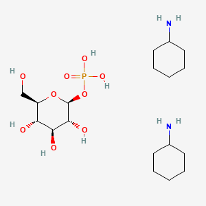 molecular formula C18H39N2O9P B576904 b-D-Glucose 1-phosphate bis(cyclohexylam CAS No. 14034-70-9