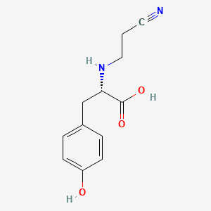 molecular formula C12H14N2O3 B576922 tyrosine, N-cyanoethyl- CAS No. 10488-32-1
