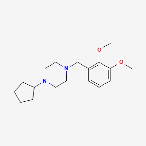 1-cyclopentyl-4-(2,3-dimethoxybenzyl)piperazine