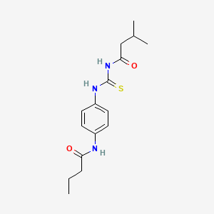 N-({[4-(butyrylamino)phenyl]amino}carbonothioyl)-3-methylbutanamide