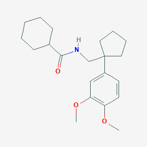 N-{[1-(3,4-dimethoxyphenyl)cyclopentyl]methyl}cyclohexanecarboxamide