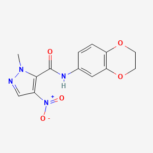 N-(2,3-dihydro-1,4-benzodioxin-6-yl)-1-methyl-4-nitro-1H-pyrazole-5-carboxamide