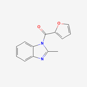 molecular formula C13H10N2O2 B5769337 furan-2-yl-(2-methylbenzimidazol-1-yl)methanone 