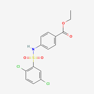 molecular formula C15H13Cl2NO4S B5769350 ethyl 4-{[(2,5-dichlorophenyl)sulfonyl]amino}benzoate CAS No. 88522-33-2