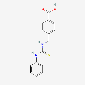 molecular formula C15H14N2O2S B5769488 4-{[(anilinocarbonothioyl)amino]methyl}benzoic acid 