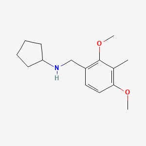 molecular formula C15H23NO2 B5769558 N-[(2,4-dimethoxy-3-methylphenyl)methyl]cyclopentanamine 