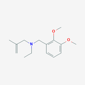molecular formula C15H23NO2 B5769641 N-[(2,3-dimethoxyphenyl)methyl]-N-ethyl-2-methylprop-2-en-1-amine 