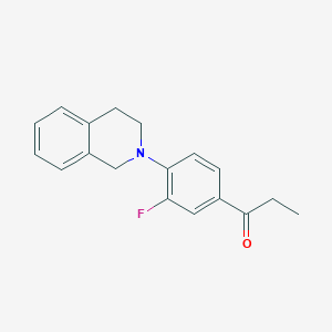 molecular formula C18H18FNO B5769664 1-[4-(3,4-dihydro-1H-isoquinolin-2-yl)-3-fluorophenyl]propan-1-one 