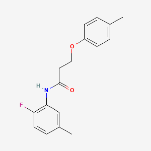 molecular formula C17H18FNO2 B5769692 N-(2-fluoro-5-methylphenyl)-3-(4-methylphenoxy)propanamide 