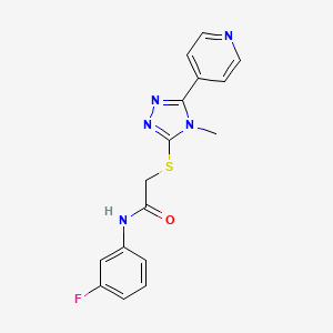 molecular formula C16H14FN5OS B5769744 N-(3-fluorophenyl)-2-{[4-methyl-5-(pyridin-4-yl)-4H-1,2,4-triazol-3-yl]sulfanyl}acetamide 