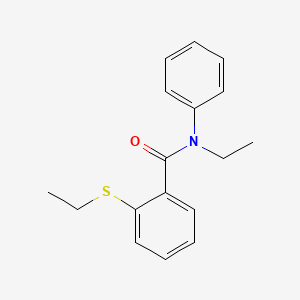 molecular formula C17H19NOS B5769790 N-ethyl-2-(ethylsulfanyl)-N-phenylbenzamide 