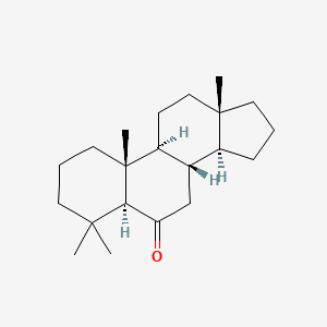 molecular formula C21H34O B576984 (5S,8S,9S,10R,13S,14S)-4,4,10,13-tetramethyl-2,3,5,7,8,9,11,12,14,15,16,17-dodecahydro-1H-cyclopenta[a]phenanthren-6-one CAS No. 14295-33-1