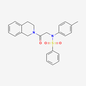 molecular formula C24H24N2O3S B5769979 N-(4-METHYLPHENYL)-N-[2-OXO-2-(1,2,3,4-TETRAHYDROISOQUINOLIN-2-YL)ETHYL]BENZENESULFONAMIDE 