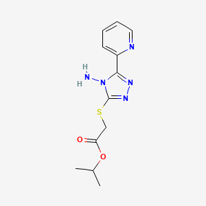 molecular formula C12H15N5O2S B5770038 Propan-2-yl 2-[(4-amino-5-pyridin-2-yl-1,2,4-triazol-3-yl)sulfanyl]acetate CAS No. 676579-17-2