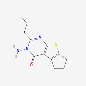 molecular formula C12H15N3OS B5770041 11-amino-10-propyl-7-thia-9,11-diazatricyclo[6.4.0.02,6]dodeca-1(8),2(6),9-trien-12-one 