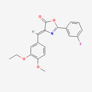 molecular formula C19H16FNO4 B5770053 4-(3-ethoxy-4-methoxybenzylidene)-2-(3-fluorophenyl)-1,3-oxazol-5(4H)-one 