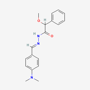 molecular formula C18H21N3O2 B5770125 N-[(E)-[4-(dimethylamino)phenyl]methylideneamino]-2-methoxy-2-phenylacetamide 
