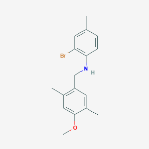 molecular formula C17H20BrNO B5770139 N-(2-BROMO-4-METHYLPHENYL)-N-(4-METHOXY-2,5-DIMETHYLBENZYL)AMINE 