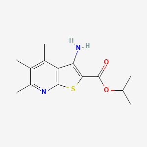 molecular formula C14H18N2O2S B5770162 isopropyl 3-amino-4,5,6-trimethylthieno[2,3-b]pyridine-2-carboxylate 
