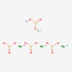 molecular formula H2Mg3O12Si4 B577037 Steatite (Mg3H2(SiO3)4) CAS No. 14378-12-2