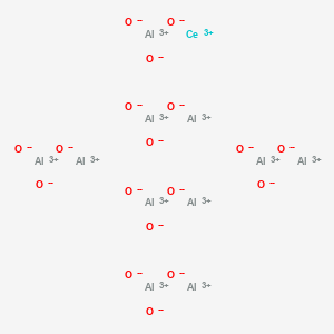 molecular formula Al11CeO18 B577040 Undecaaluminium cerium octadecaoxide CAS No. 12005-46-8