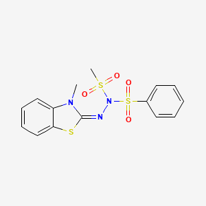 N-[(E)-(3-methyl-1,3-benzothiazol-2-ylidene)amino]-N-methylsulfonylbenzenesulfonamide