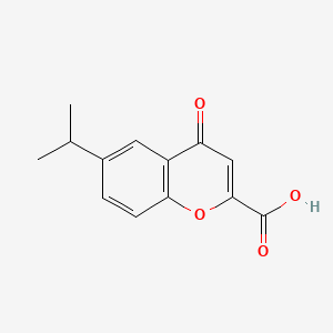 4-Oxo-6-(propan-2-yl)-4H-1-benzopyran-2-carboxylic acid