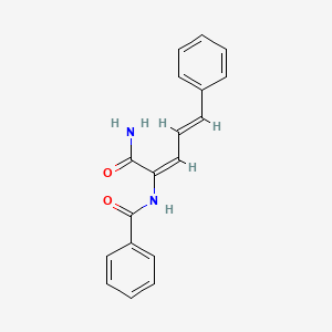 molecular formula C18H16N2O2 B5770466 N-[1-(aminocarbonyl)-4-phenyl-1,3-butadien-1-yl]benzamide 