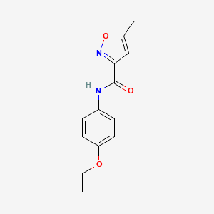 molecular formula C13H14N2O3 B5770473 N-(4-ethoxyphenyl)-5-methyl-1,2-oxazole-3-carboxamide 