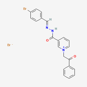 molecular formula C21H17Br2N3O2 B5770528 N-[(E)-(4-bromophenyl)methylideneamino]-1-phenacylpyridin-1-ium-3-carboxamide;bromide 