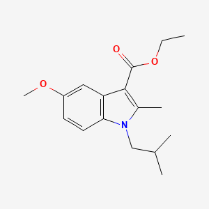 molecular formula C17H23NO3 B5770537 ethyl 5-methoxy-2-methyl-1-(2-methylpropyl)-1H-indole-3-carboxylate 