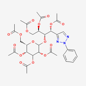 [(2S,3R,5R)-3,4,5-triacetyloxy-6-[(1R,2S,3R)-1,3,4-triacetyloxy-1-(2-phenyltriazol-4-yl)butan-2-yl]oxyoxan-2-yl]methyl acetate
