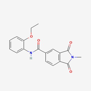 molecular formula C18H16N2O4 B5770556 N-(2-ethoxyphenyl)-2-methyl-1,3-dioxo-2,3-dihydro-1H-isoindole-5-carboxamide 