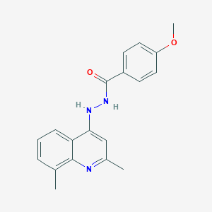 molecular formula C19H19N3O2 B5770559 N'-(2,8-dimethylquinolin-4-yl)-4-methoxybenzohydrazide 