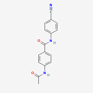 molecular formula C16H13N3O2 B5770631 N-(4-CYANOPHENYL)-4-ACETAMIDOBENZAMIDE 