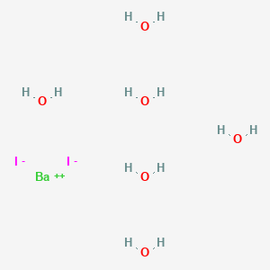 molecular formula BaH12I2O6 B577068 Barium iodide hexahydrate CAS No. 13477-15-1