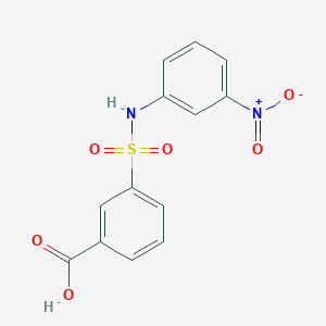 molecular formula C13H10N2O6S B5770683 3-[(3-Nitrophenyl)sulfamoyl]benzoic acid 