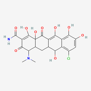 7-Chloro-4-(dimethylamino)-1,6,9,10,11,12a-hexahydroxy-3,12-dioxo-3,4,4a,5,5a,6,12,12a-octahydrotetracene-2-carboxamide