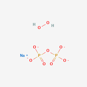molecular formula H2NaO9P2-3 B577075 Sodiumpyrophosphateperoxide CAS No. 15039-07-3