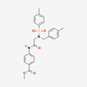 molecular formula C25H26N2O5S B5770803 METHYL 4-(2-{N-[(4-METHYLPHENYL)METHYL]4-METHYLBENZENESULFONAMIDO}ACETAMIDO)BENZOATE 