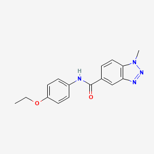 molecular formula C16H16N4O2 B5770808 N-(4-ethoxyphenyl)-1-methyl-1H-benzotriazole-5-carboxamide 