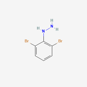 molecular formula C6H6Br2N2 B577084 (2,6-Dibromophenyl)hydrazine CAS No. 14763-29-2