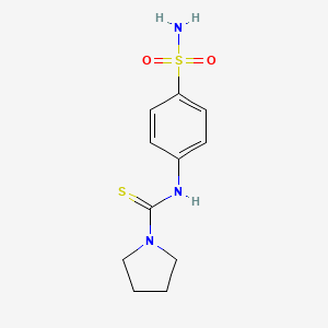 molecular formula C11H15N3O2S2 B5770909 N-(4-sulfamoylphenyl)pyrrolidine-1-carbothioamide 